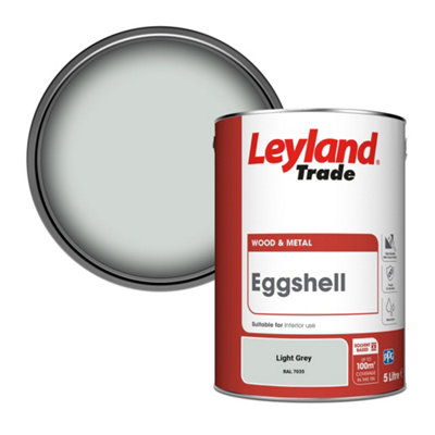 Leyland Trade Wood & Metal Eggshell Paint Light Grey (RAL 7035) 5L