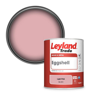 Leyland Trade Wood & Metal Eggshell Paint Light Pink (RAL 3015) 1L