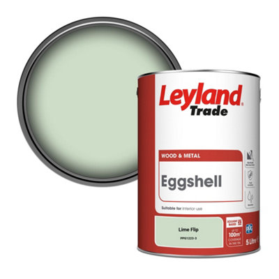 Leyland Trade Wood & Metal Eggshell Paint Lime Flip (PPG1223-3) 5L