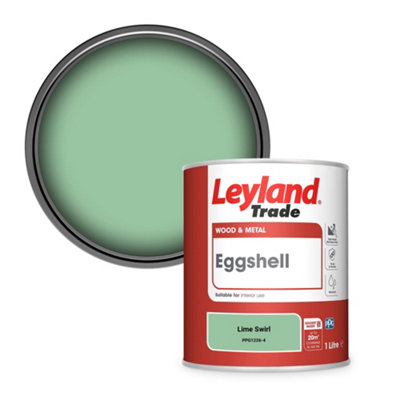 Leyland Trade Wood & Metal Eggshell Paint Lime Swirl (PPG1226-4) 1L