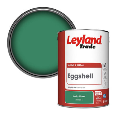Leyland Trade Wood & Metal Eggshell Paint Lucky Clover (PPG1228-6) 5L