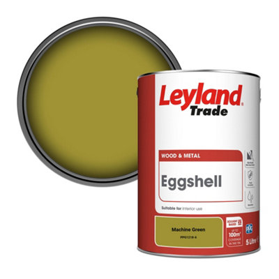 Leyland Trade Wood & Metal Eggshell Paint Machine Green (PPG1218-6) 5L