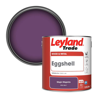 Leyland Trade Wood & Metal Eggshell Paint Magic Magenta (PPG1180-7) 2.5L