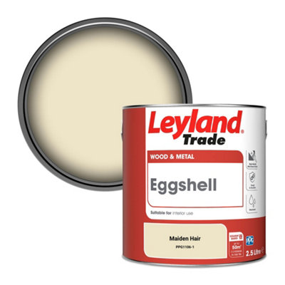 Leyland Trade Wood & Metal Eggshell Paint Maiden Hair (PPG1106-1) 2.5L