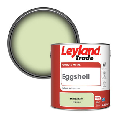 Leyland Trade Wood & Metal Eggshell Paint Mellow Mint (PPG1221-3) 2.5L