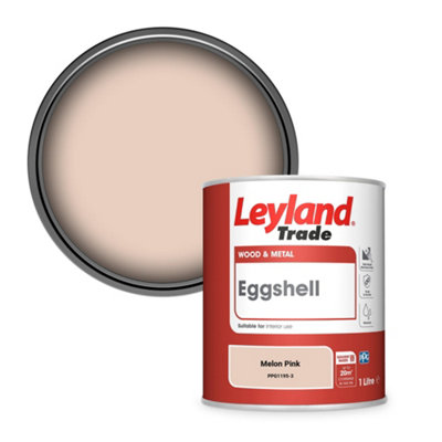Leyland Trade Wood & Metal Eggshell Paint Melon Pink (PPG1195-3) 1L