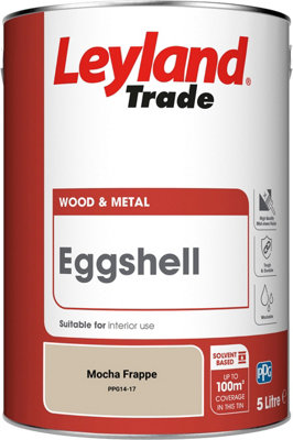LEYLAND TRADE WOOD & METAL EGGSHELL PAINT MOCHA FRAPPE (PPG14-17) 5L