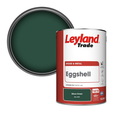 Leyland Trade Wood & Metal Eggshell Paint Moss Green (RAL 6005) 5L