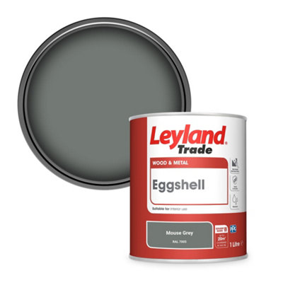 Leyland Trade Wood & Metal Eggshell Paint Mouse Grey (RAL 7005) 1L