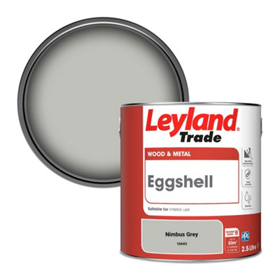 Leyland Trade Wood & Metal Eggshell Paint Nimbus Grey (10A03) 2.5L