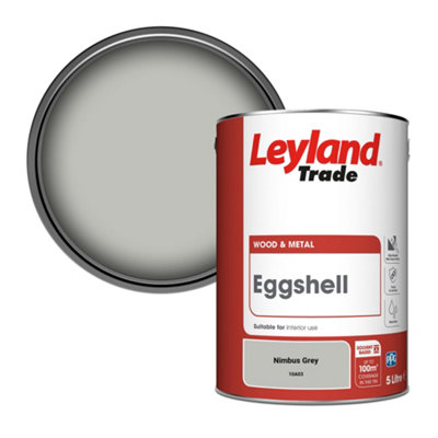 Leyland Trade Wood & Metal Eggshell Paint Nimbus Grey (10A03) 5L