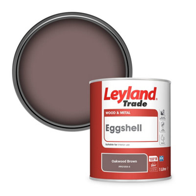 Leyland Trade Wood & Metal Eggshell Paint Oakwood Brown (PPG1054-6) 1L