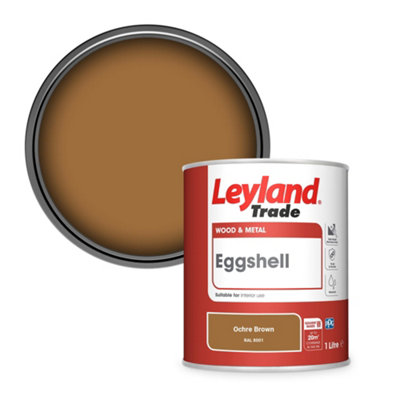 Leyland Trade Wood & Metal Eggshell Paint Ochre Brown (RAL 8001) 1L