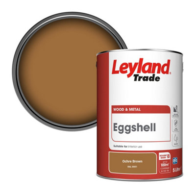 Leyland Trade Wood & Metal Eggshell Paint Ochre Brown (RAL 8001) 5L
