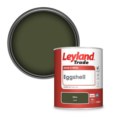 Leyland Trade Wood & Metal Eggshell Paint Olive (12C39) 1L