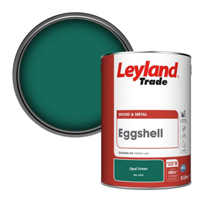 Leyland Trade Wood & Metal Eggshell Paint Opal Green (RAL 6026) 5L