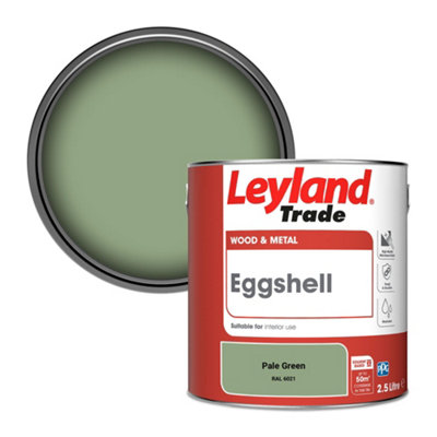 Leyland Trade Wood & Metal Eggshell Paint Pale Green (RAL 6021) 2.5L