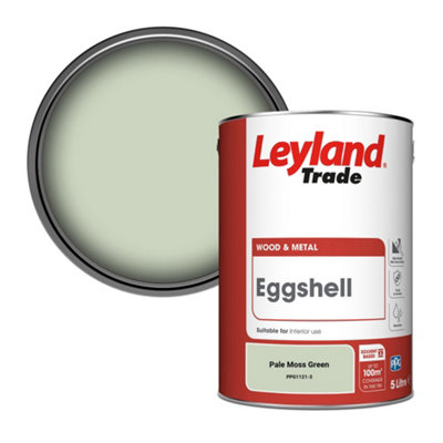Leyland Trade Wood & Metal Eggshell Paint Pale Moss Green (PPG1121-3) 5L
