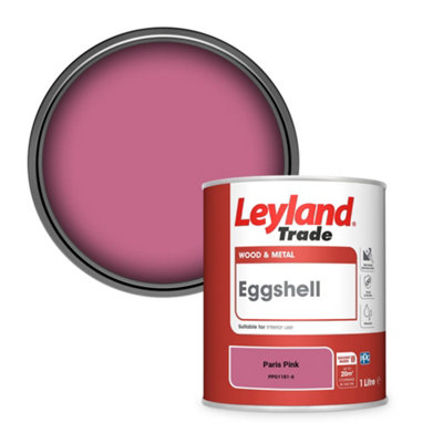 Leyland Trade Wood & Metal Eggshell Paint Paris Pink (PPG1181-6) 1L