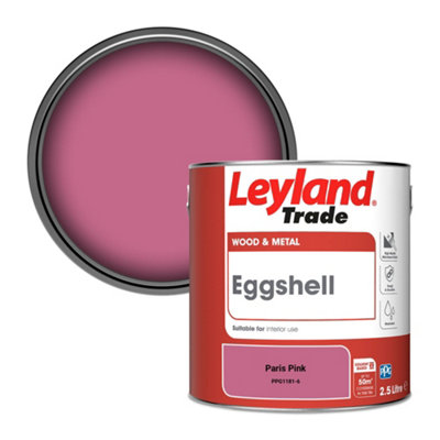 Leyland Trade Wood & Metal Eggshell Paint Paris Pink (PPG1181-6) 2.5L