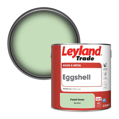 Leyland Trade Wood & Metal Eggshell Paint Pastel Green (RAL 6019) 2.5L