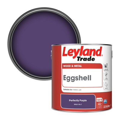 Leyland Trade Wood & Metal Eggshell Paint Perfectly Purple (PPG1176-7) 2.5L