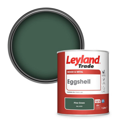 Leyland Trade Wood & Metal Eggshell Paint Pine Green (RAL 6028) 1L