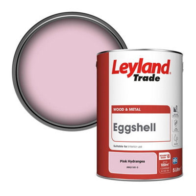 Leyland Trade Wood & Metal Eggshell Paint Pink Hydrangea (PPG1181-3) 5L
