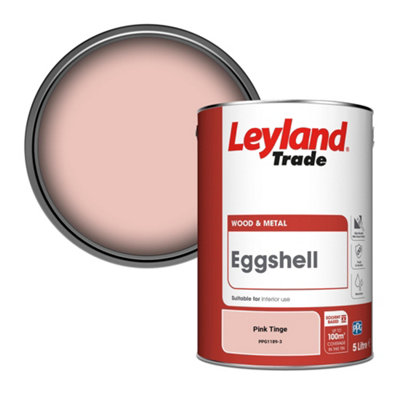 Leyland Trade Wood & Metal Eggshell Paint Pink Tinge (PPG1189-3) 5L