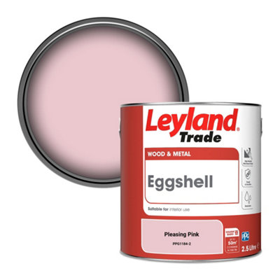 Leyland Trade Wood & Metal Eggshell Paint Pleasing Pink (PPG1184-2) 2.5L