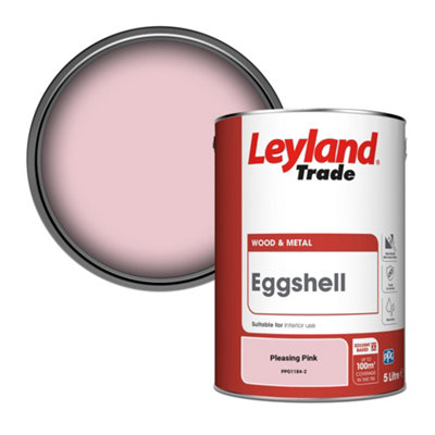 Leyland Trade Wood & Metal Eggshell Paint Pleasing Pink (PPG1184-2) 5L