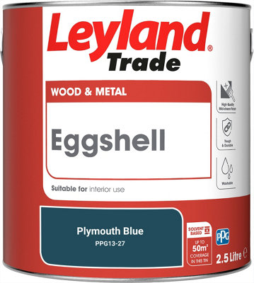 Leyland Trade Wood & Metal Eggshell Paint Plymouth Blue (PPG13-27) 2.5L