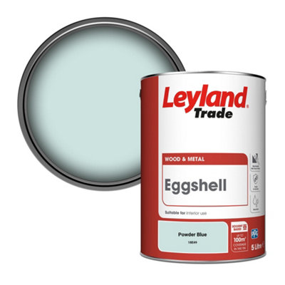Leyland Trade Wood & Metal Eggshell Paint Powder Blue (18E49) 5L