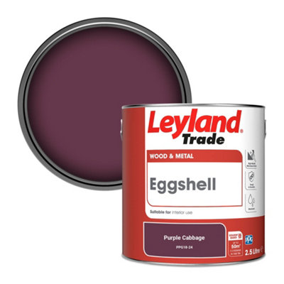 Leyland Trade Wood & Metal Eggshell Paint Purple Cabbage (PPG18-24) 2.5L