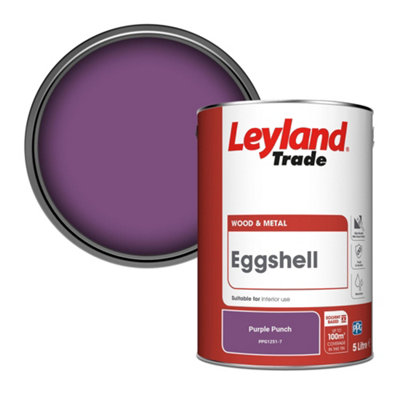 Leyland Trade Wood & Metal Eggshell Paint Purple Punch (PPG1251-7) 5L