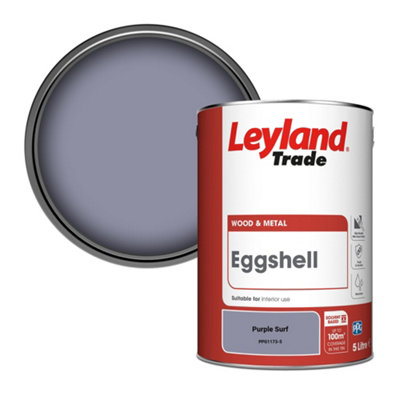 Leyland Trade Wood & Metal Eggshell Paint Purple Surf (PPG1173-5) 5L