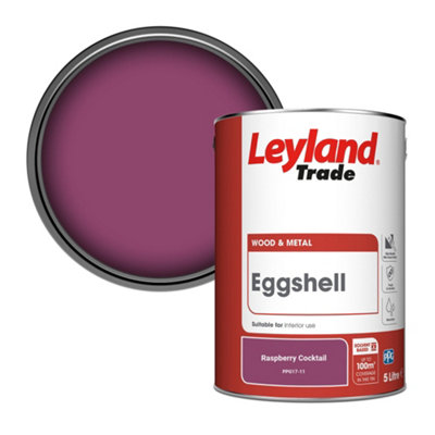 Leyland Trade Wood & Metal Eggshell Paint Raspberry Cocktail (PPG17-11) 5L