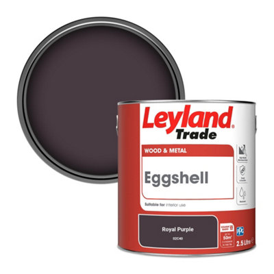 Leyland Trade Wood & Metal Eggshell Paint Royal Purple (02C40) 2.5L