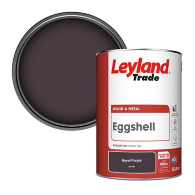 Leyland Trade Wood & Metal Eggshell Paint Royal Purple (02C40) 5L