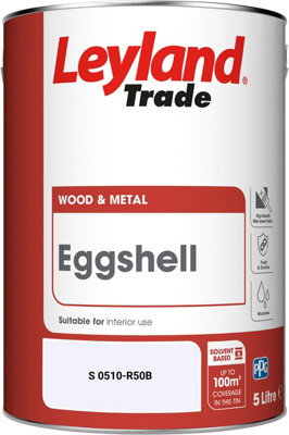 Leyland Trade Wood & Metal Eggshell Paint (S 0510-R50B) 5L