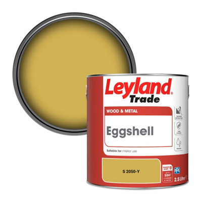 Leyland Trade Wood & Metal Eggshell Paint (S 2050-Y) 2.5L