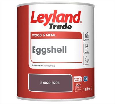 Leyland Trade Wood & Metal Eggshell Paint (S 6020-R20B) 1L