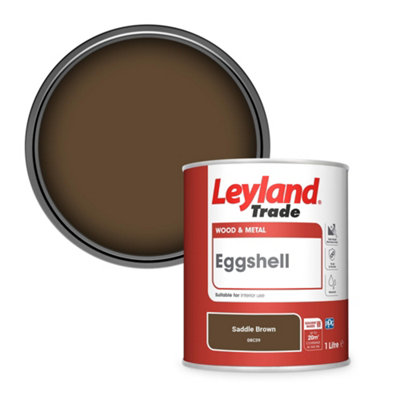 Leyland Trade Wood & Metal Eggshell Paint Saddle Brown (08C39) 1L