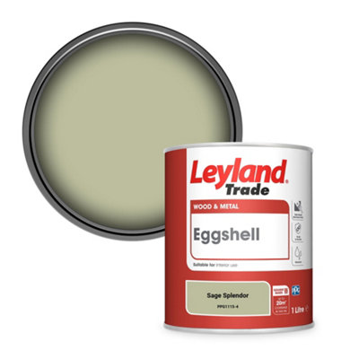 Leyland Trade Wood & Metal Eggshell Paint Sage Splendor (PPG1115-4) 1L