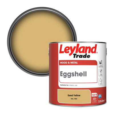 Leyland Trade Wood & Metal Eggshell Paint Sand Yellow (RAL 1002) 2.5L