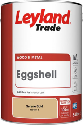 Leyland Trade Wood & Metal Eggshell Paint Serene Gold (PPG1091-4) 5L