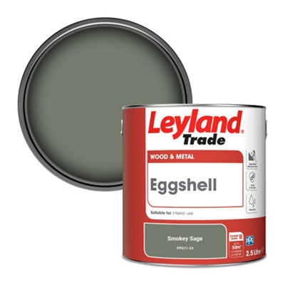Leyland Trade Wood & Metal Eggshell Paint Smokey Sage (PPG11-24) 2.5L
