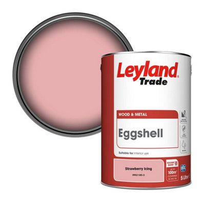 Leyland Trade Wood & Metal Eggshell Paint Strawberry Icing (PPG1185-3) 5L