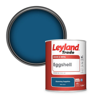 Leyland Trade Wood & Metal Eggshell Paint Stunning Sapphire (PPG1158-7) 1L