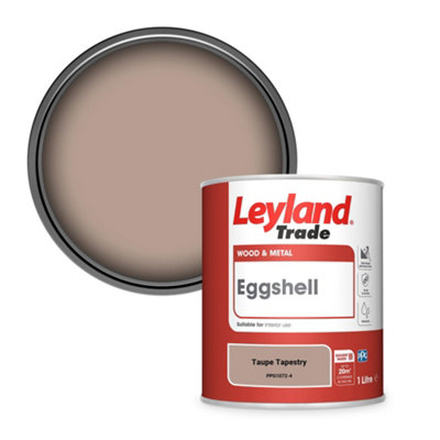 Leyland Trade Wood & Metal Eggshell Paint Taupe Tapestry (PPG1072-4) 1L